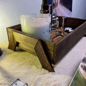 Simple Retro Wooden <b>Tray</b>, Japanese-style Rectangular Wooden Tea Set <b>Storage</b> <b>Tray</b> for Home Use - Product Image 3