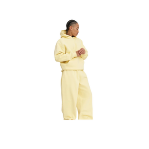 Sweat-shirt à capuche oversize pour homme, couleur unie, en molleton, pull décontracté pour l'automne, jaune, coupe classique, en coton tricoté - Product Image 5