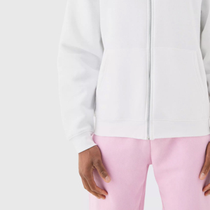 Sweat-shirts thermiques à capuche zippés pour hommes en coton et polyester, personnalisables, avec col en polaire, motif uni, en solde - Product Image 6
