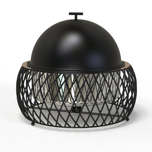Chauffe-plat en métal avec revêtement en acier inoxydable, couvercle en dôme, design minimaliste, récipient isotherme pour aliments chauds, diamètre 24 cm - Product Image 1