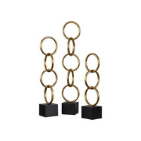 Statue Art Déco Abstraite Pop Art en Laiton Faite à la Main, Écologique, Durable, Artisanat de Luxe Personnalisable, Décoration Moderne pour Table et Maison