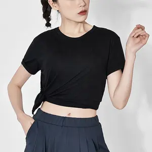 Camisetas elegantes para mujer, camisetas cortas, Top, camisetas laterales de la mejor calidad, ropa deportiva, camisetas de entrenamiento de gimnasio - Product Image 1