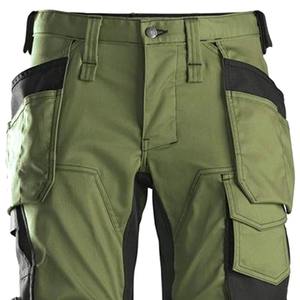 RICSA INTERNATIONAL <b>Men's</b> Olive <b>Green</b> Polyester CE Certified Reflective Work <b>Pants</b> Multiple Pockets Abrasion Resistant <b>Cargo</b> - Product Image 5