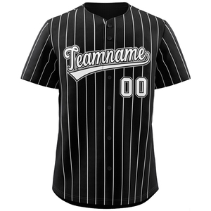 Camiseta de Softbol Personalizada para Hombre, Negra con Rayas, Manga Corta, Absorbe la Humedad, Impresión Sublimada, Nombre del Equipo Personalizado, Logotipo Frontal, Corte Regular - Product Image 2