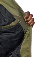 Blouson Bomber en Nylon Satiné pour Homme, Veste de Vol MA1 Imperméable Unie, Manteau d'Hiver Décontracté en Gros