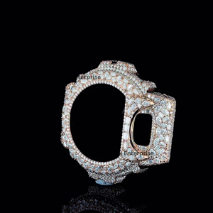 Luxury <b>Iced</b> <b>Out</b> Case Moissanite Diamond Custom Bezel Gold Plated Hip Hop Case Jewelry - Product Image 3
