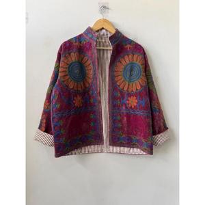 Handmade High Quality Embroidered Cotton Suzani <b>Jacket</b> Boho Festival Coat Gift for Her <b>Women</b> Autumn Customizable - Product Image 4