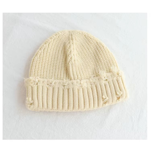 New Fashion Custom logo Short Design Blank <b>Plain</b> Knitted Distressed Hat Beanie Fisherman Beanie Hat Beanie <b>Cap</b> - Product Image 4