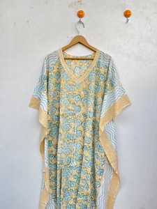 Women Cotton Kaftan Summer Wear Animal Print Long <b>Tunic</b> Stylish Indian Dress for <b>Beach</b> Lounge Casual and Party Wear - Product Image 3