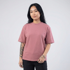 เสื้อยืดผู้หญิงคุณภาพพรีเมียม ผ้าฝ้าย 100% 240 GSM ทรงหลวม ระบายอากาศดี ดีไซน์ล่าสุด พิมพ์โลโก้ตามสั่ง สำหรับฤดูร้อน - Product Image 3