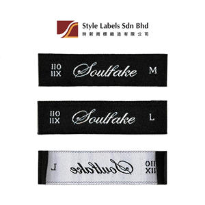 Étiquettes tissées damassées personnalisées découpées au laser pour vêtements, étiquettes cousues personnalisées, étiquettes en tissu lavables - Product Image 2