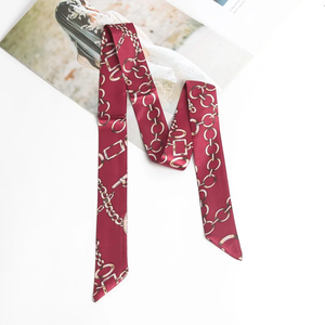 Pañuelo pequeño con estampado floral de 16 colores para mujer, cinta estrecha para la cabeza, pañuelo para el cuello, banda para asa de bolso, accesorios para el cabello - Product Image 4