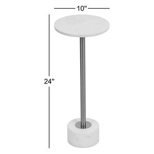 Mesa de Centro de Lujo con Detalles de Mármol y Base de Latón, Tapa Redonda Compacta y Base Estable para Espacios Contemporáneos y Bares - Product Image 4