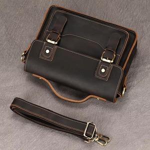 Sac messager pour ordinateur portable en cuir véritable, durable, écologique, de haute qualité, vintage, bandoulière, sacoche, voyage d'affaires - Product Image 5