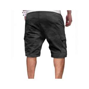 Shorts cargo décontractés pour hommes, taille élastique, longueur genou, style streetwear - Product Image 3