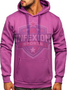 Sweat-shirt à capuche pour homme, couleur unie, coupe classique, en molleton, décontracté, avec poche avant, pour l'automne - Product Image 1