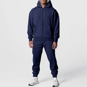 Ensemble de survêtement unisexe 2025 en coton 100 % pour le sport, la gym, le jogging, les sports d'hiver, grande taille, respirant, pour homme - Product Image 2