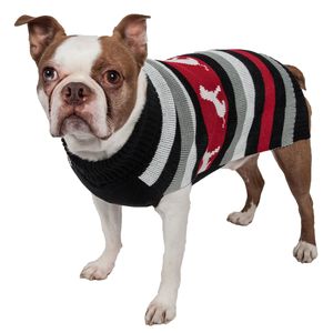 <b>Dog</b> Patterned Stripe Fashion Ribbed Turtle Neck Pet <b>Sweater</b> - Product Image 1