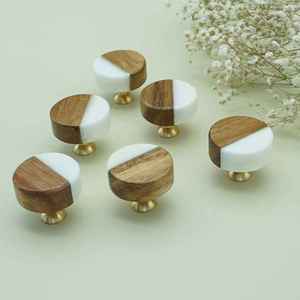 Handmade Eco-Friendly Resin Wood Customized Fashion Modern Home Decor <b>Drawer</b> Door Cabinet <b>Knobs</b> Pull Handle - Product Image 4