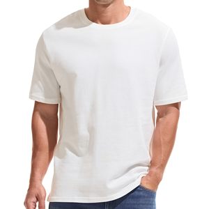 T-shirts homme col rond, 100% coton mélangé, été, ultra-doux, coupe athlétique, manches courtes, uni, décontracté, pour la gym et la course à pied - Product Image 1