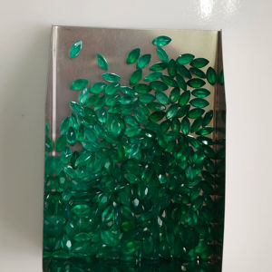 Ónix Verde Natural, Corte Marquesa de 5x2.5MM, Gemas Sueltas de la Mejor Calidad para Joyería, Red Mountain Gems R2GOMQCT525 - Product Image 5