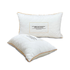 Oreiller matelassé 17x27 pour la maison et l'hôtel, garnissage doux en plumes et fibres de polyester, housse en coton certifiée Oeko-Tex, emballé sous sac - Product Image 2