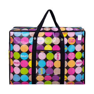 Bolsa de Almacenamiento Impermeable para Mantas y Edredones con Patrón de Círculos Azules y Marrones - Product Image 2