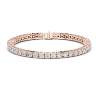 Bracelet en or 10 carats avec diamants ronds de 7,43 carats, diamants naturels, bijoux de luxe de créateur, cadeau pour femmes