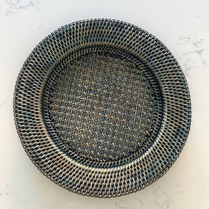 Beautiful light blue charger plates serving plate chargers rattan dining table mat <b>trivets</b> - Product Image 1