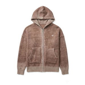 Sudaderas con capucha de forro polar Sherpa para hombre, con cremallera completa, estilo oversize, textura de peluche, cálidas para invierno, con logo personalizado, suministro al por mayor - Product Image 4