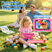 Tablet Android 12 7 inci untuk anak-anak, MTK Quad Core baterai 3000MAH resolusi 1024x600 Wi-Fi untuk pembelajaran elektronik