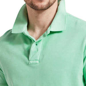 เสื้อโปโลผู้ชายสีพื้น ผ้าฝ้าย 100% คุณภาพสูง สำหรับธุรกิจกอล์ฟ พร้อมปักโลโก้ตามสั่ง - Product Image 6