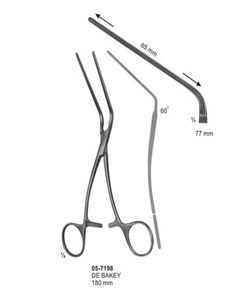 DeBakey Peripheral <b>Clamp</b> 60 Degree Angled 180mm Manual Premium Stainless Steel Class - Product Image 3