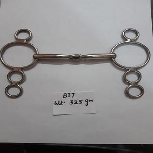 บิตม้าแข่ง ขายดี คุณภาพสูง สแตนเลส หนังแท้ อุปกรณ์ขี่ม้า แบบอังกฤษ ผลิตในอินเดีย - Product Image 4
