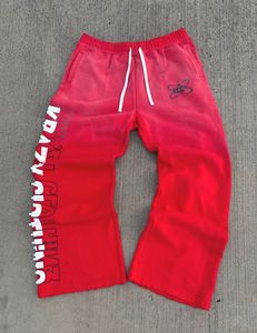 Ensemble sweat à capuche long 2 pièces rouge pour femme, coupe ample, manches longues, 100 % coton molletonné, streetwear toutes saisons, imprimé lettres - Product Image 4