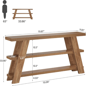 Long Living Room <b>Console</b> <b>Table</b> Non-Defective with Support No Remorse Returns - Product Image 2