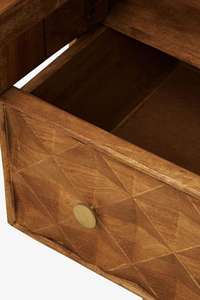 Mueble Bar Moderno de Mediados de Siglo con Incrustaciones Geométricas de Madera de Mango - Product Image 6