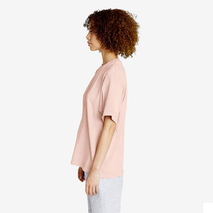 Camiseta de algodón para mujer con cuello redondo y hombros caídos - Product Image 2