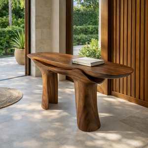 Luxali Modern Contemporary Hotel <b>Console</b> <b>Table</b> Saman Wood Handcraft High-Class Furniture <b>for</b> <b>Entry</b> and Villa - Product Image 4