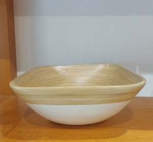 ชุดชามสลัดและเซิร์ฟเวอร์สลัดไม้ไผ่เป็นมิตรกับสิ่งแวดล้อมสำหรับบ้านและร้านอาหารชามผสมทำในเวียดนาม - Product Image 5