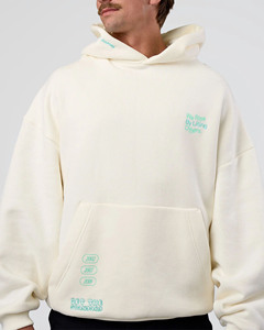 Sudadera con Capucha Oversize Color Crema We Rise. Nombres Alternativos: * Sudadera con Capucha Estándar * Sudadera con Capucha con Gráfico Minimalista * Sudadera con Capucha Premium Off Wh - Product Image 5