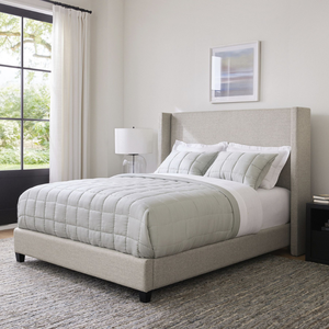Cama Moderna con Plataforma Tapizada, Tamaño Queen, Diseño de Cabecera Suave - Product Image 2