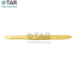 Pinzas Rectas Estrechas de Acero Inoxidable con Punta Dorada, Herramienta de Belleza para Depilación de Cejas, Uso Profesional en Salón de Belleza - Product Image 5