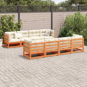 Set Divano da Giardino in Crema Marrone Cerato - Product Image 3