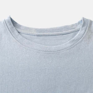 Camiseta de punto de algodón y poliéster de alta calidad para hombre, corte regular, con bolsillo delantero, logotipo personalizado, secado rápido, estilo vintage lavado para exteriores - Product Image 4