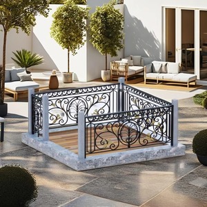 High Quality Modern Wrought Iron Stair Rails and Balcony Railings for Villa Designed for Safety Durability Elegant Outdoor Use - Product Image 1