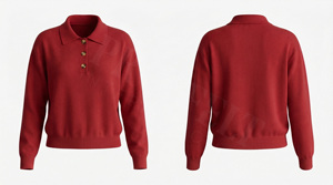 Polo pour homme au design unique, tendance et élégant, avec détails boutonnés, doux et confortable, à manches longues, pour un style décontracté. - Product Image 5