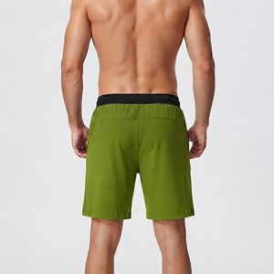 Shorts de course personnalisés pour hommes 100 % coton, séchage rapide, respirants, performance athlétique, entraînement en salle de sport, fitness, taille élastique, fermeture éclair - Product Image 2