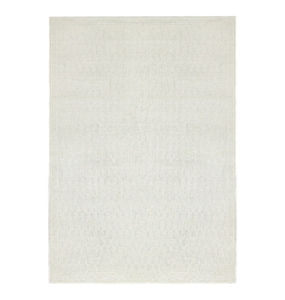 Tapis rectangulaire de style scandinave en laine biologique noué à la main, à poils ras, antidérapant, pour salon, couleur ivoire, laine naturelle - Product Image 5