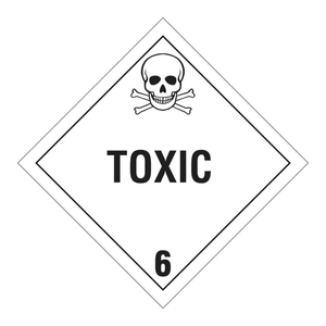 Señal de Advertencia Brady Toxic 6 - PVC/Aluminio Resistente para Áreas de Riesgo en Laboratorios e Industrias - Product Image 3